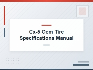 Your Mazda Cx-5 Oem Tire Specification Manual