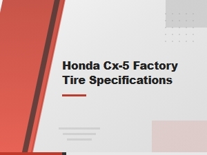 Official Honda Cx-5 Tire Specification Sources