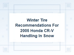 Your Cr-V on Snowy Roads